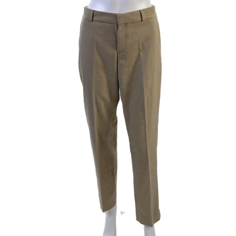 Banana Republic Womens Cotton Pocketed Straight Legged Pants Beige Size 6